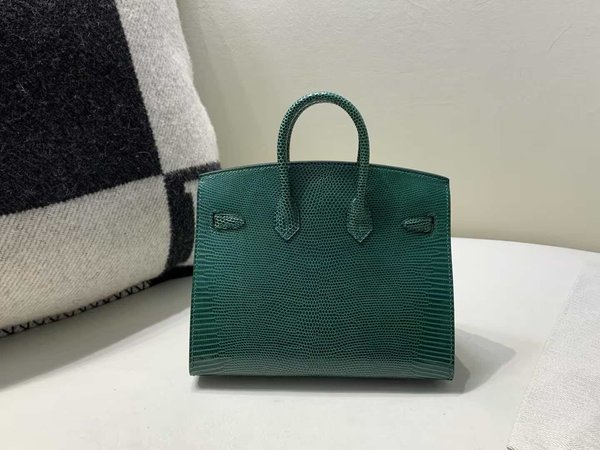 Hermès Birkin 25 Lizard Vert Cyprès x Gold Hardware