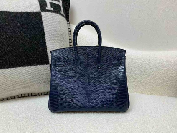 Hermès Birkin25 Lizard Sapphire Blue x Palladium Hardware