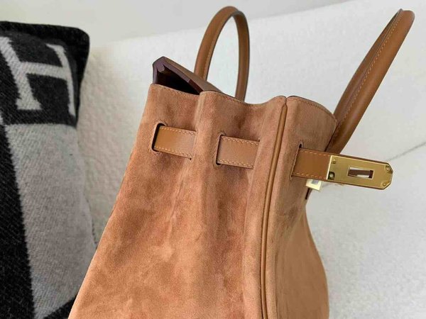 Birkin 30 Suede & Swift Gold x Gold Hardware