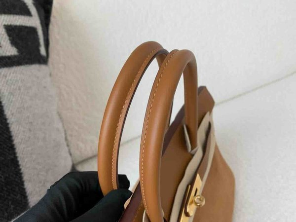 Birkin 30 Suede & Swift Gold x Gold Hardware