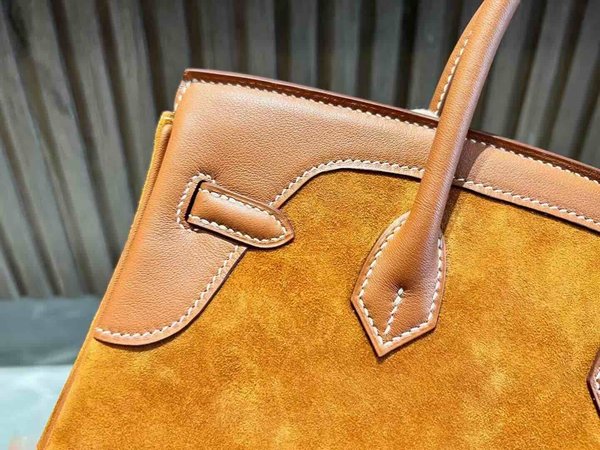 Hermès Birkin 25 Veau Doblis & Swift Gold/Cuivre  x Gold Hardware