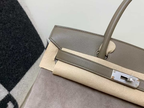 Hermès Birkin 30 Deer with Swift Etoupe x Palladium Hardware