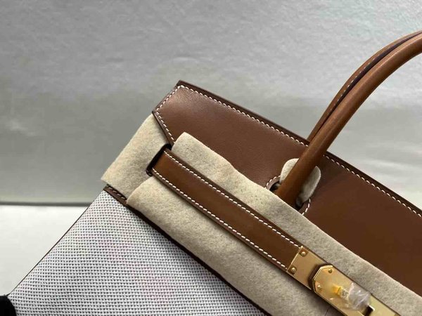 HERMÈS Birkin 30 Toile H canvas Swift Palladium hardware