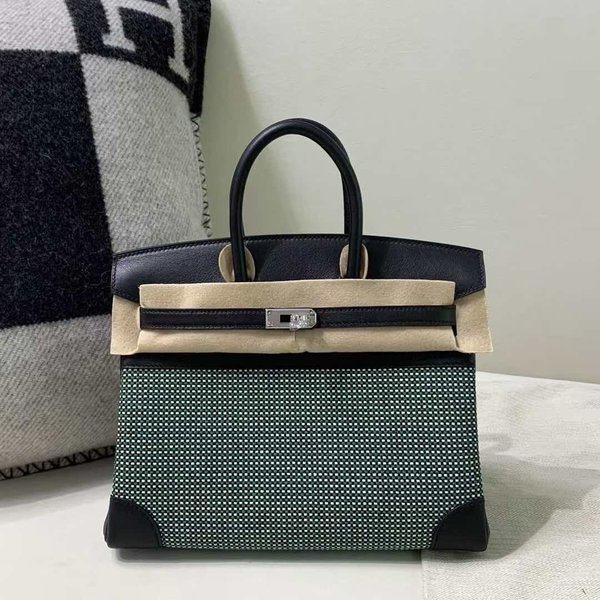 HERMÈS Birkin 30 Toile H canvas Swift Palladium hardware
