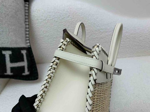 Hermès Birkin 25 Picnic Wicker Milky White