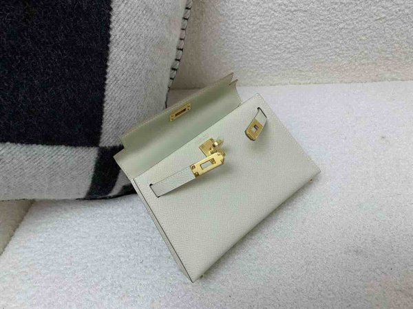 Hermès Mini Kelly II Epsom Craie x Gold Hardware