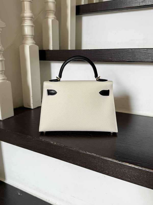 Hermès Mini Kelly II Epsom Graphite & Gris Craie x Palladium Hardware