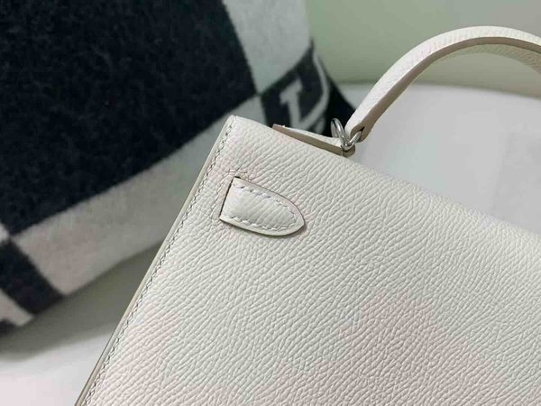 Hermès Mini Kelly II Epsom Craie x Palladium Hardware
