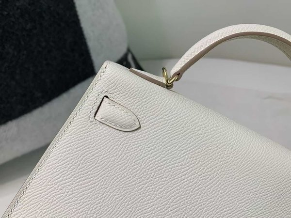 Hermès Mini Kelly II  Epsom Craie x Gold Hardware
