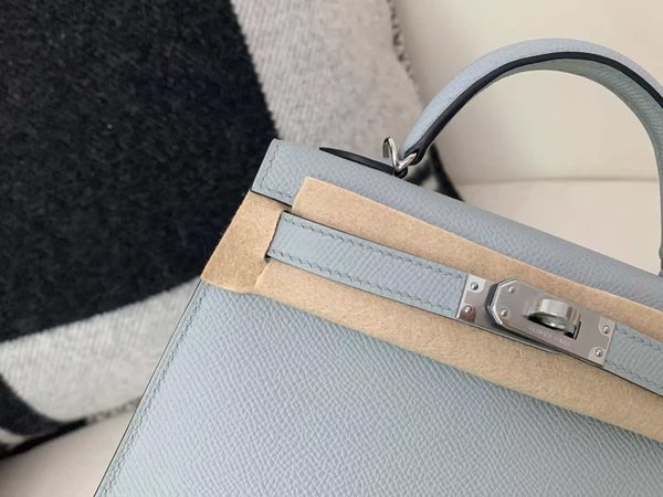 Hermès Mini Kelly II  Epsom Gris Perle