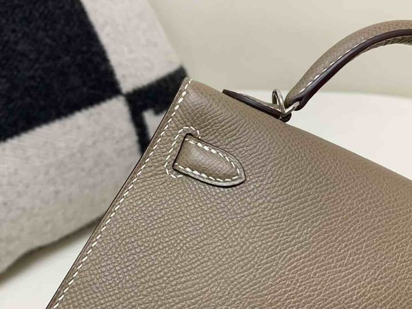 Hermès Mini Kelly II Epsom Etoupe x Palladium Hardware