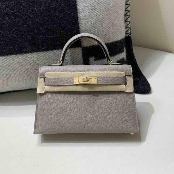 Hermès Mini Kelly II Epsom Gris Asphalte x Gold Hardware
