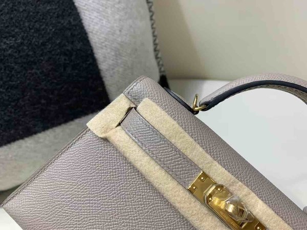 Hermès Mini Kelly II Epsom Gris Asphalte x Gold Hardware