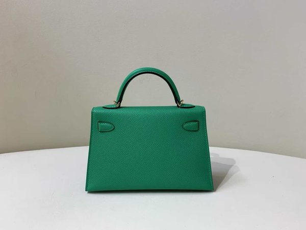 Hermès Mini Kelly II Epsom Vert Jade x Gold Hardware