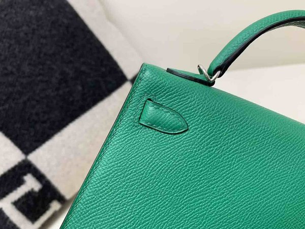 Hermès Mini Kelly II Epsom Cactus Green x Palladium Hardware