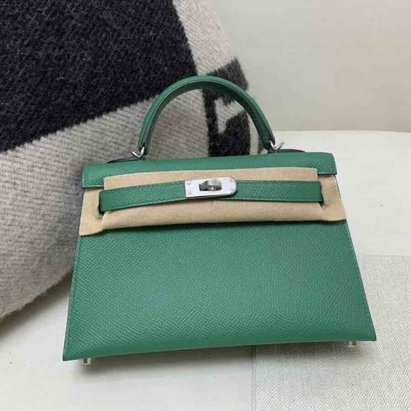 Hermès Mini Kelly II Epsom Cactus Green x Palladium Hardware