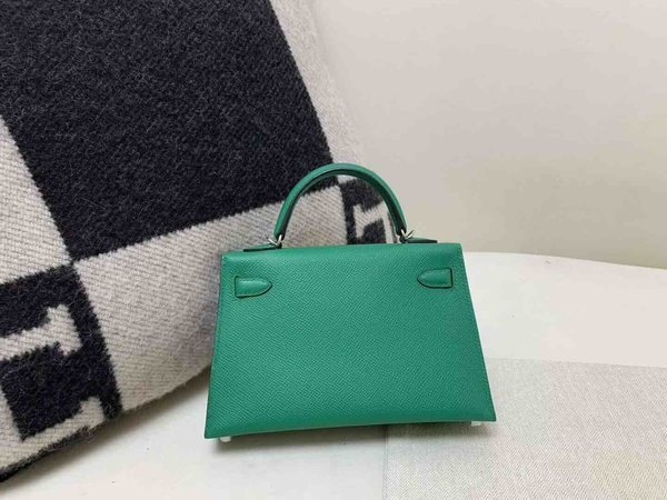 Hermès Mini Kelly II Epsom Cactus Green x Palladium Hardware