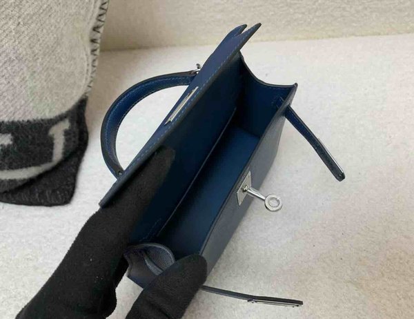 Hermès Mini Kelly II Madame Tie-Dye Blue x Palladium Hardware