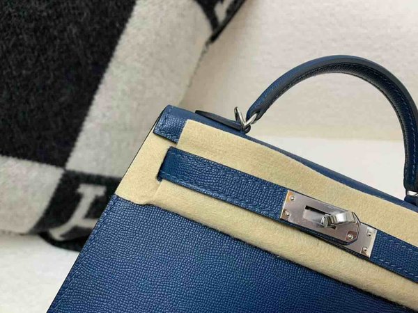 Hermès Mini Kelly II Madame Tie-Dye Blue x Palladium Hardware