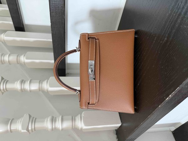Hermès Mini kelly Epsom Gold x Palladium Hardware