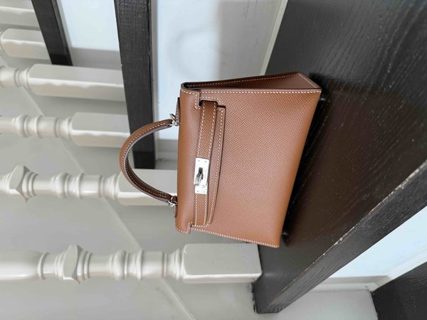Hermès Mini kelly Epsom Gold x Palladium Hardware