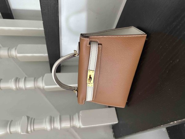Hermès Mini Kelly Gold x Craie x Gold Hardware