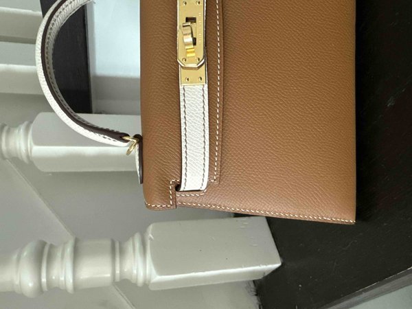 Hermès Mini Kelly Gold x Craie x Gold Hardware