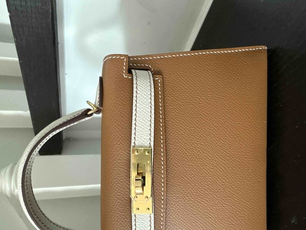 Hermès Mini Kelly Gold x Craie x Gold Hardware