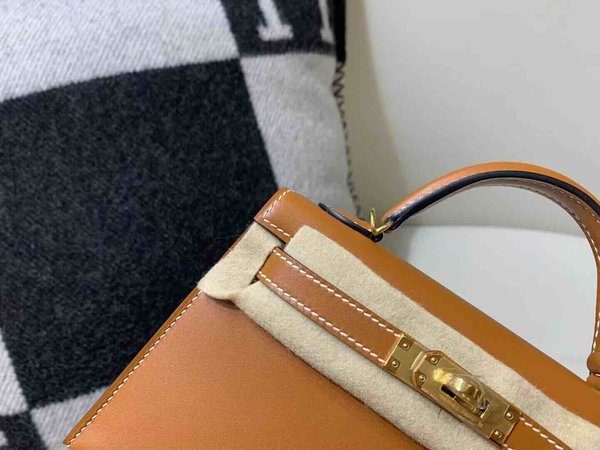 Hermès Mini Kelly II Box Gold x Gold Hardware