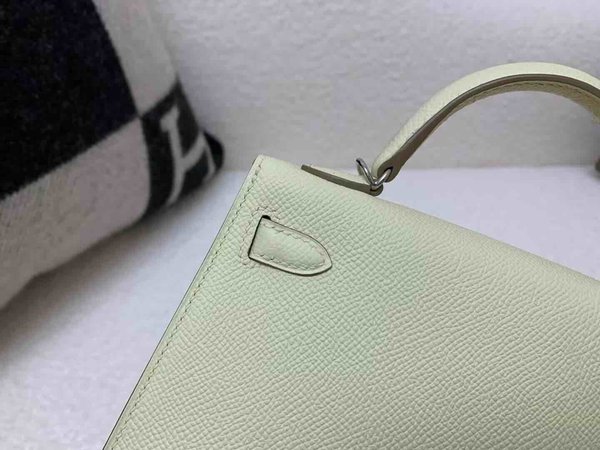 Hermès Mini Kelly II Epsom Jaune Poussin x Palladium Hardware