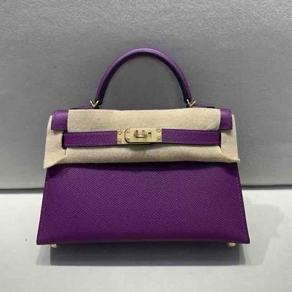 Hermès Mini Kelly II Epsom Anemone x Gold Hardware