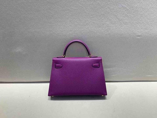 Hermès Mini Kelly II Epsom Anemone x Gold Hardware