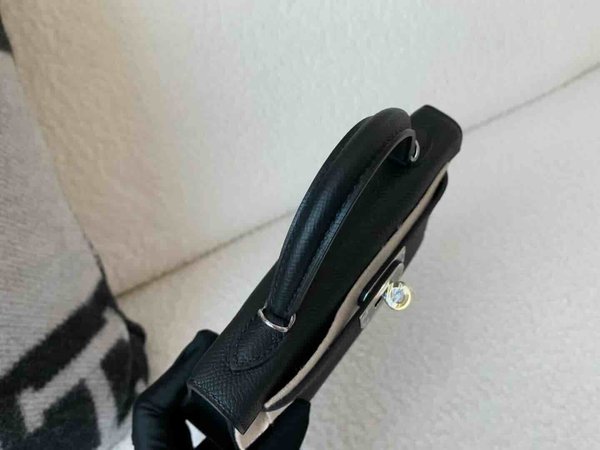 Hermès Mini Kelly II Noir Epsom x Palladium Hardware