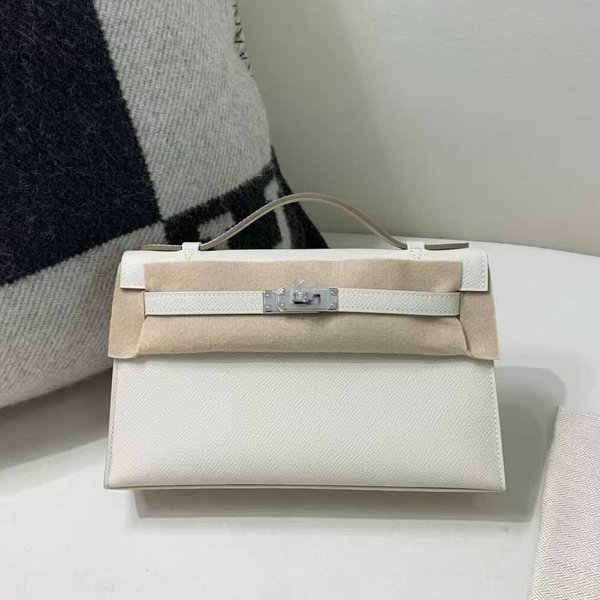 Hermès Mini Kelly I Epsom Craie x Palladium Hardware