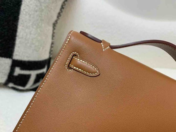 Hermès Pochette Swift Gold x Gold Hardware