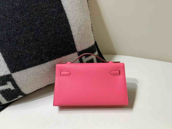 Hermès Mini Kelly I Epsom Rose Lipstick (8W) x Gold Hardware