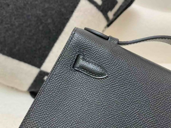 Hermès Mini Kelly I Epsom Noir x Palladium Hardware