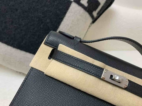 Hermès Mini Kelly I Epsom Noir x Palladium Hardware