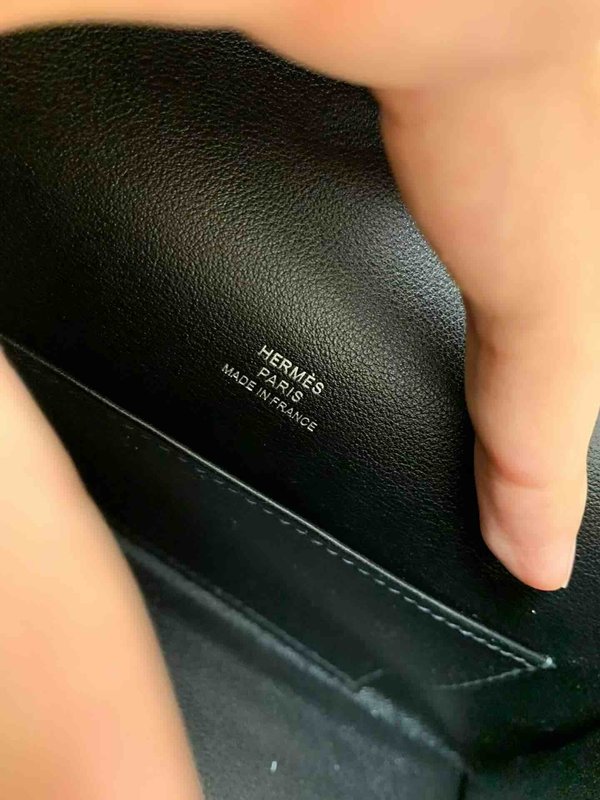 Hermès Pochette Swift Noir / Palladium Hardware