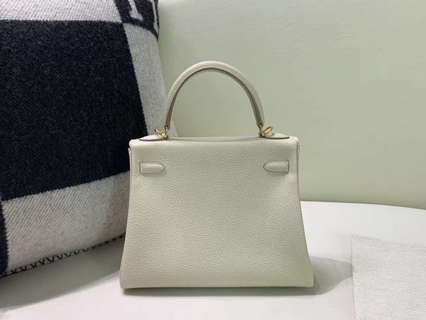 Hermès Kelly 25 Togo Craie x Gold Hardware