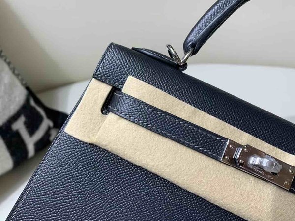 Hermès Kelly 25 Epsom Graphite Grey x Palladium Hardware