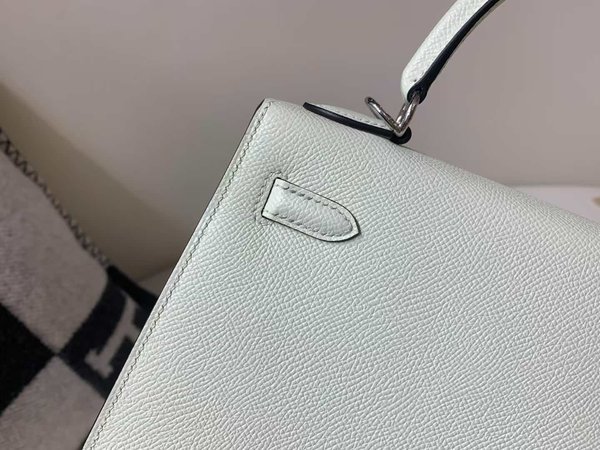 Hermès Kelly 25 Sellier Epsom Vert Fizz x Palladium Hardware