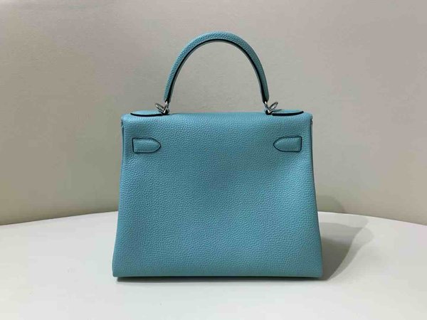 Hermès Kelly25 Togo Celeste x Palladium Hardware
