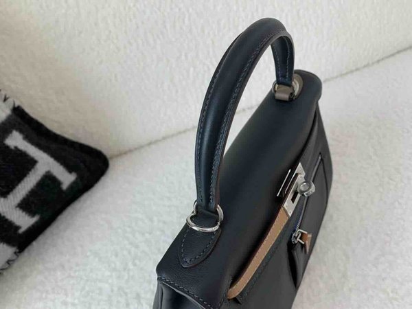 Hermès Kelly 25 Colormatic Swift Bleu Nuit x Palladium Hardware