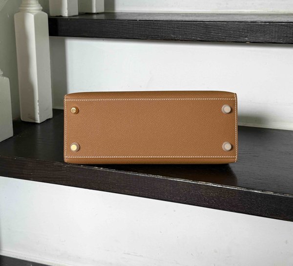 Hermès Kelly25 Epsom Gold x Gold Hardware