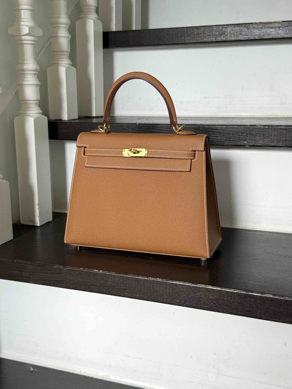 Hermès Kelly25 Epsom Gold x Gold Hardware