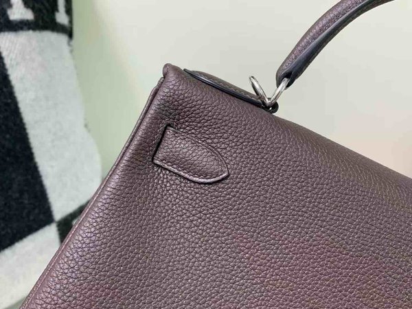 Hermès Kelly 25 Togo Ebene x Palladium Hardware