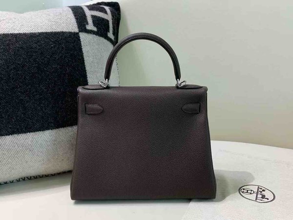 Hermès Kelly 25 Togo Ebene x Palladium Hardware