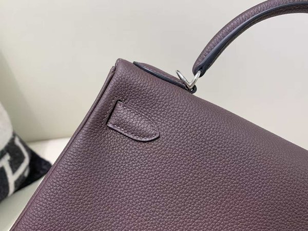 Hermès Kelly25 Clemence Ébène x Palladium Hardware