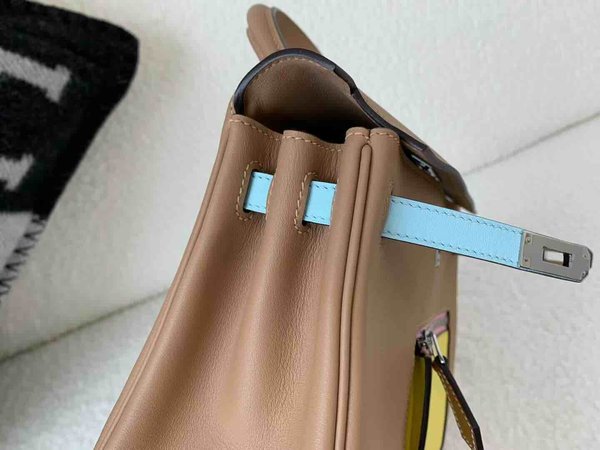 Hermès Kelly 25 Colormatic Swift Chai x Palladium Hardware